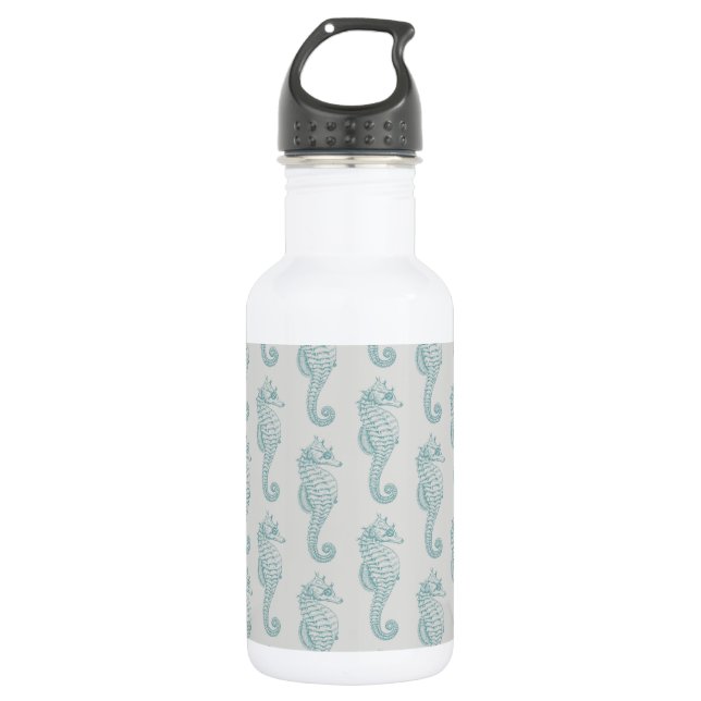 Botella De Agua Caballitos de mar tropicales, patrón de caballito  (Anverso)