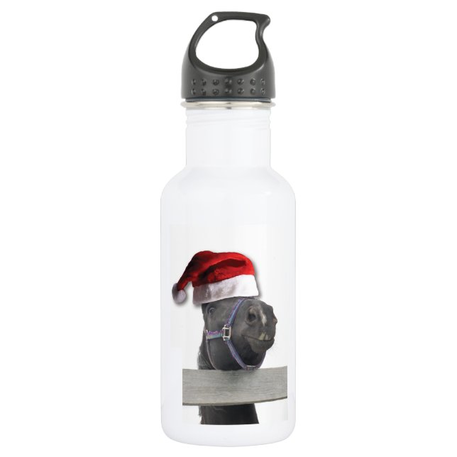 Botella De Agua Caballo Feliz Navidad (Anverso)