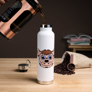 Botella De Agua Cabeza de cachorro de dibujos animados