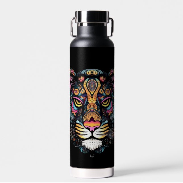 Botella De Agua Cabeza de Tigre Impresionante  (Delantero)