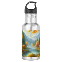 Botella De Agua Cabina Acogedora En El Bosque