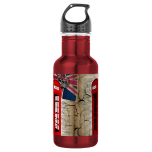 Botella De Agua cabina telefónica inglesa vintage londres