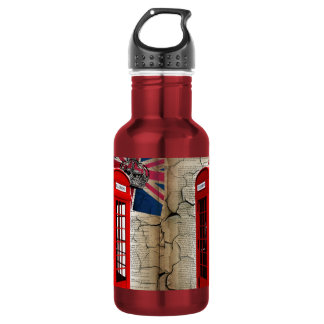 Botella De Agua cabina telefónica inglesa vintage londres