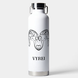 Botella De Agua Cabra/oveja tribal negra y blanca