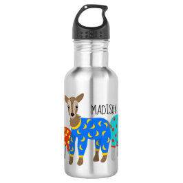 Botella De Agua Cabras con Ilustracion de pijamas personalizado