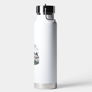 Botella De Agua Cabras Patrióticas Fuegos Artificiales Diseño de C
