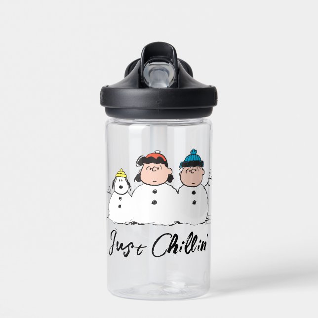 Botella De Agua Cacahuetes | 3 Persona Snowman (Delante)