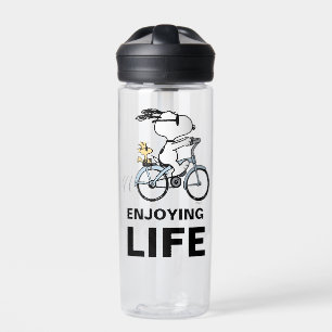 Botella De Agua Cacahuetes Bicicleta Snoopy & Woodstock