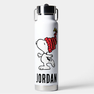 Botella De Agua Cacahuetes   Capa de Beanie de Invierno Snoopy   A