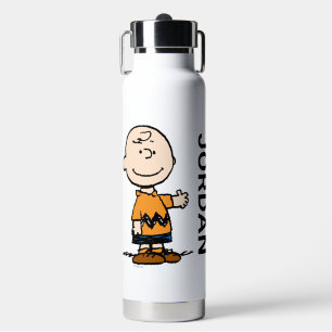 Botella De Agua Cacahuetes   Charlie Brown   Añadir su nombre