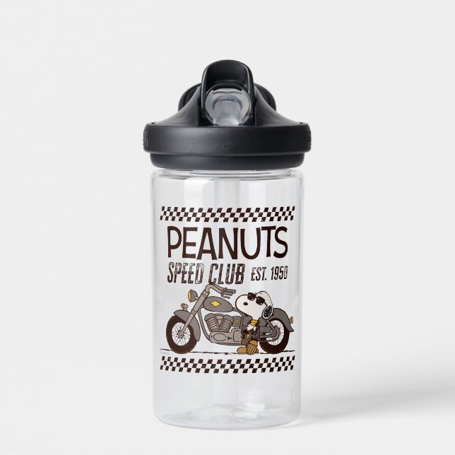 Botella De Agua Cacahuetes | Club de velocidad Snoopy (Delante)