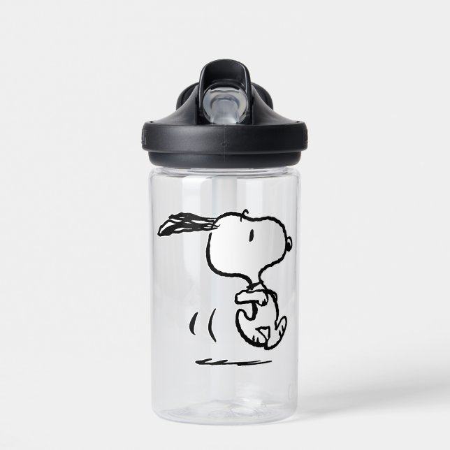 Botella De Agua Cacahuetes | Ejecución de Snoopy (Delante)