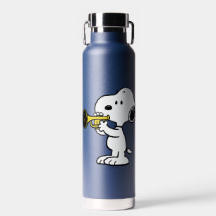 Botella De Agua Cacahuetes   Jugador de trompeta Snoopy