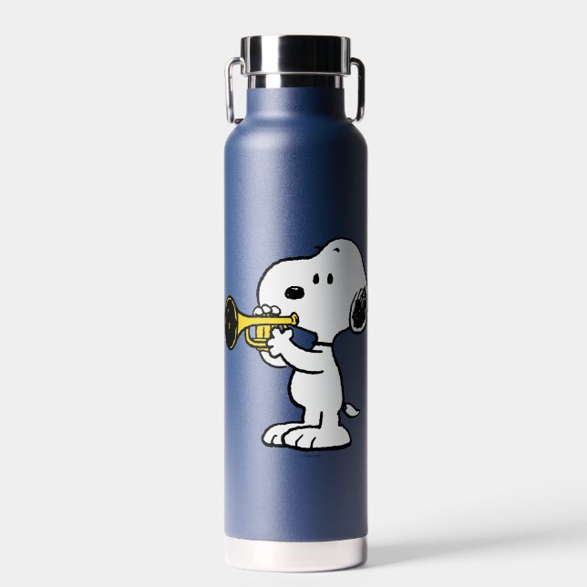 Botella De Agua Cacahuetes | Jugador de trompeta Snoopy (Delantero)