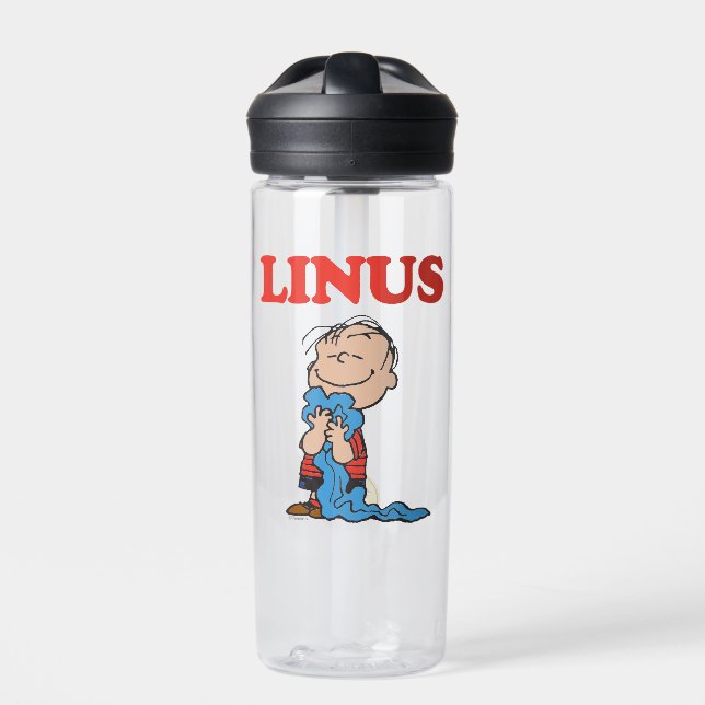 Botella De Agua Cacahuetes | La sonrisa de Linus Blanket (Delante)