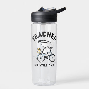Botella De Agua Cacahuetes   Profesor de Bicicleta Snoopy & Woodst