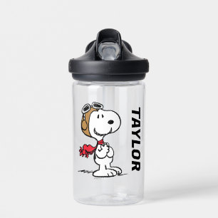 Botella De Agua Cacahuetes   Snoopy El Hielo Volador   Añadir su n