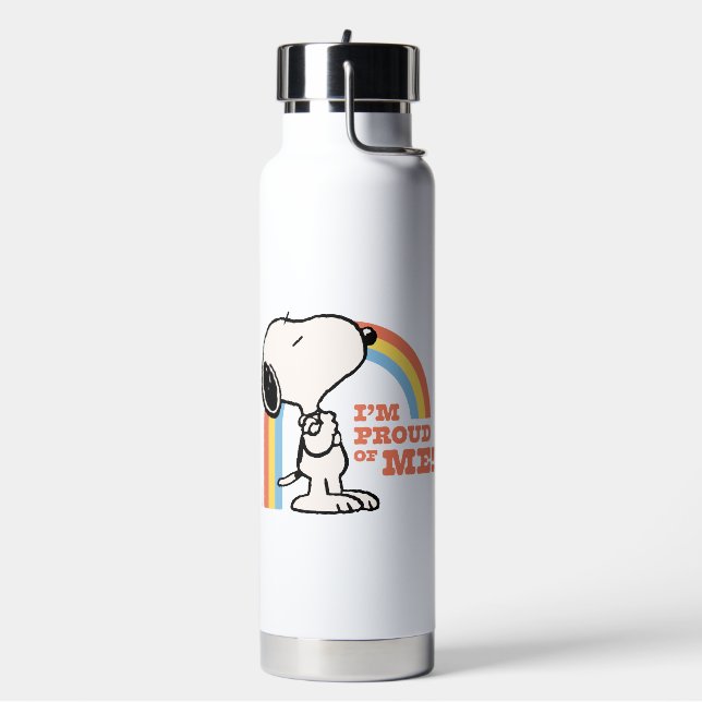 Botella De Agua Cacahuetes | Snoopy Estoy orgulloso de mí (Izquierda)