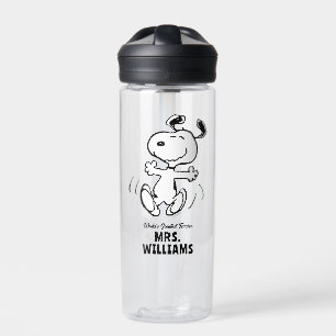 Botella De Agua Cacahuetes   Snoopy Greatest Teacher Personalizado
