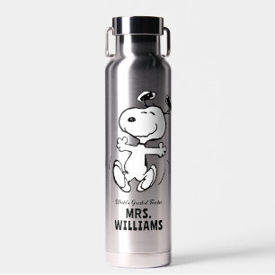 Botella De Agua Cacahuetes   Snoopy Greatest Teacher Personalizado