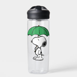 Botella De Agua Cacahuetes   Snoopy Green Umbrella