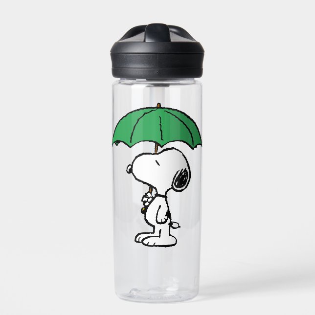 Botella De Agua Cacahuetes | Snoopy Green Umbrella (Delante)