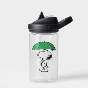 Botella De Agua Cacahuetes   Snoopy Green Umbrella