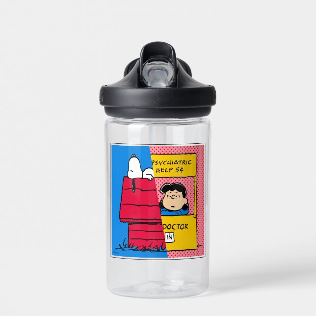 Botella De Agua Cacahuetes | Snoopy & Lucy Half & Half (Delante)