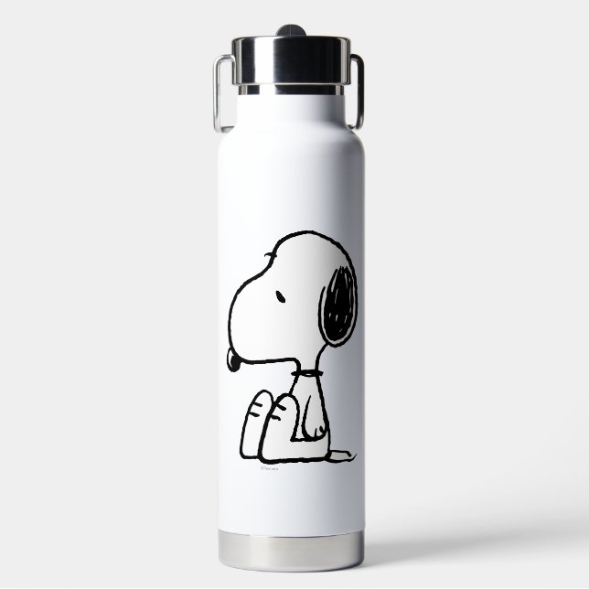 Botella De Agua Cacahuetes | Snoopy Mirando hacia abajo (Frente)
