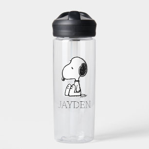 Botella De Agua Cacahuetes   Snoopy Mirando hacia abajo   Añadir s