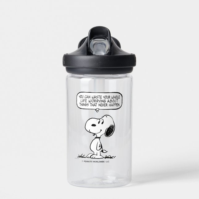 Botella De Agua Cacahuetes | Snoopy, no puedes aguantar toda tu vi (Delante)