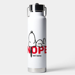 Botella De Agua Cacahuetes   Snoopy Not Today