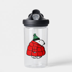 Botella De Agua Cacahuetes   Snoopy Puffy Red Winter Jacket