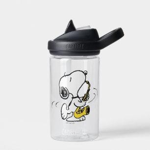 Botella De Agua Cacahuetes   Snoopy Saxophone Player