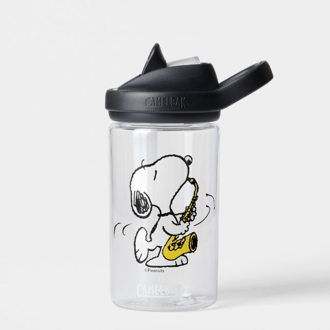 Botella De Agua Cacahuetes | Snoopy Saxophone Player (Izquierdo)
