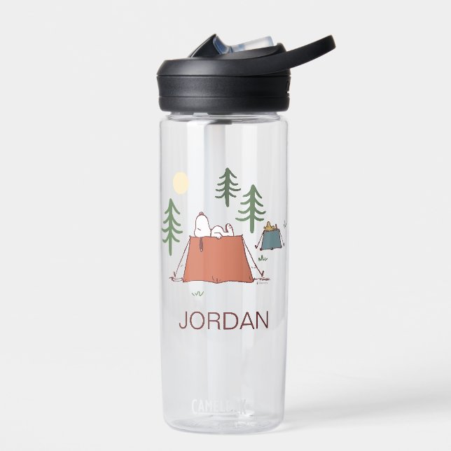 Botella De Agua Cacahuetes | Snoopy & Woodstock | Añadir su nombre (Izquierdo)