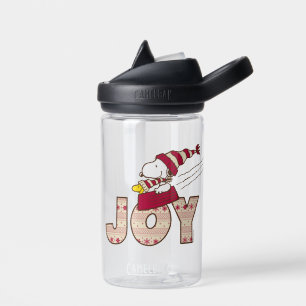 Botella De Agua Cacahuetes   Snoopy & Woodstock Joy Sled Ride