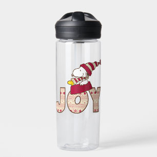 Botella De Agua Cacahuetes   Snoopy & Woodstock Joy Sled Ride