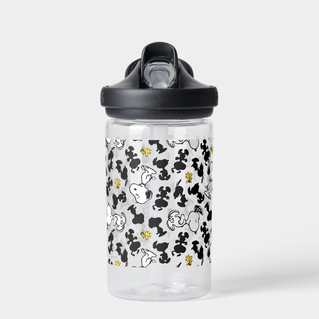 Botella De Agua Cacahuetes | Snoopy & Woodstock Shadow Pattern (Delante)