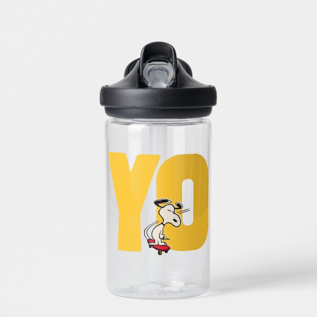 Botella De Agua Cacahuetes | Snoopy YO Skateboard (Delante)