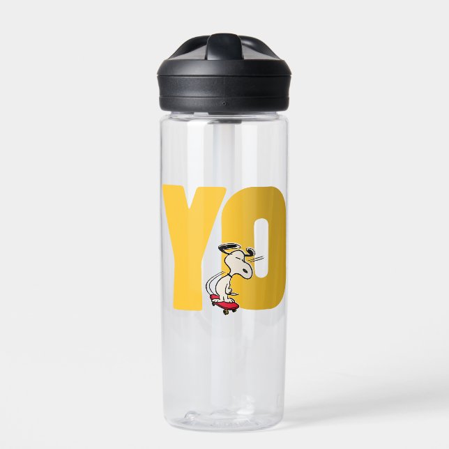 Botella De Agua Cacahuetes | Snoopy YO Skateboard (Delante)