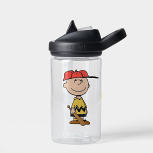 Botella De Agua Cacahuetes   Sonrisa de béisbol Charlie Brown