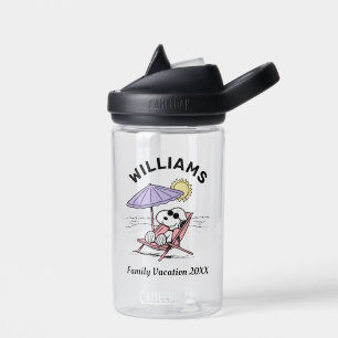 Botella De Agua Cacahuetes Vacaciones Snoopy Beach Family