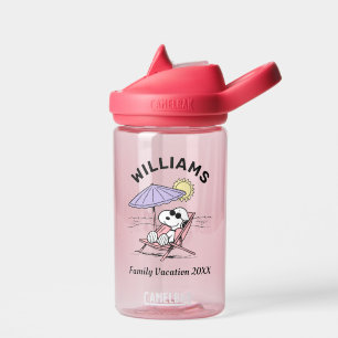 Botella De Agua Cacahuetes   Vacaciones Snoopy Beach Family