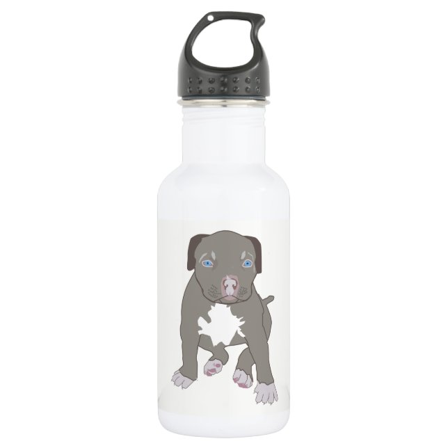 Botella De Agua Cachorro Pitbull (Anverso)