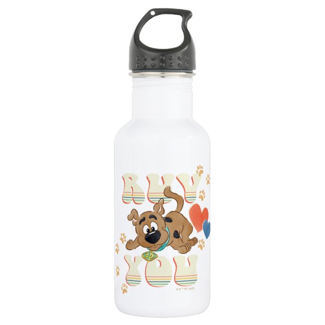 Botella De Agua Cachorro Scooby-Doo "Ruv You" (Anverso)