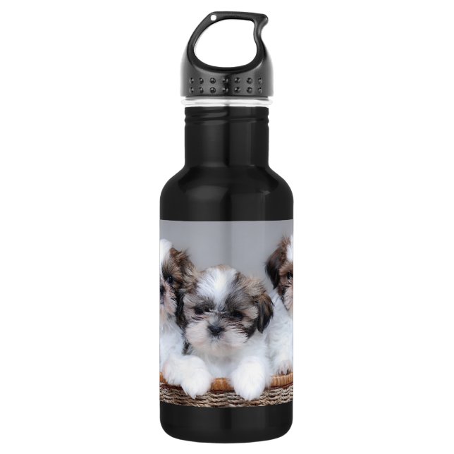 Botella De Agua Cachorros de Shih Tzu (Anverso)