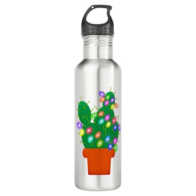 Botella De Agua cactus christmas (Anverso)