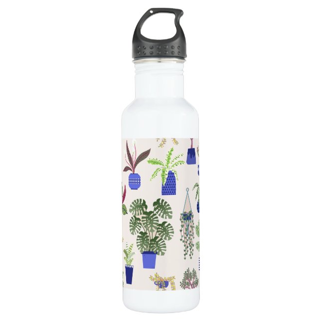 Botella De Agua Cactus Succulum Houseplant Rubor Pink (Anverso)