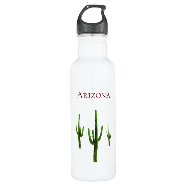 Botella De Agua Cactus verde del desierto de Arizona (Anverso)